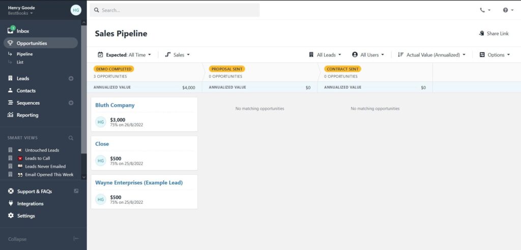 Close Sales Pipeline