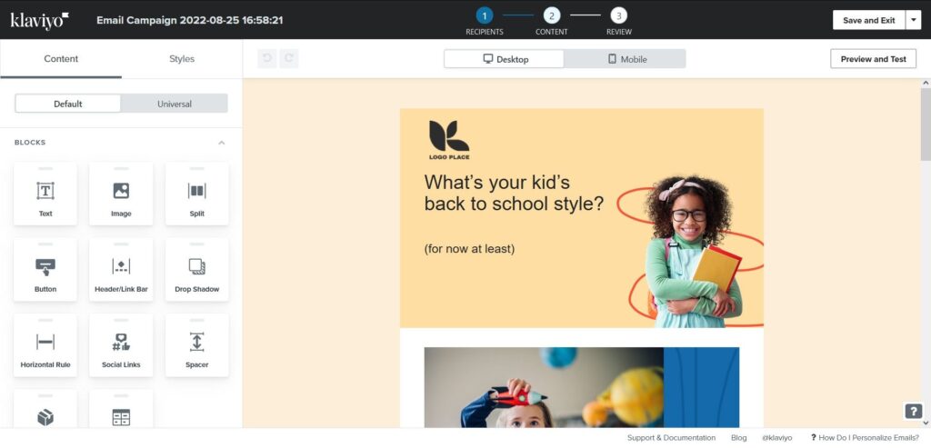 Klaviyo Email Campaigns