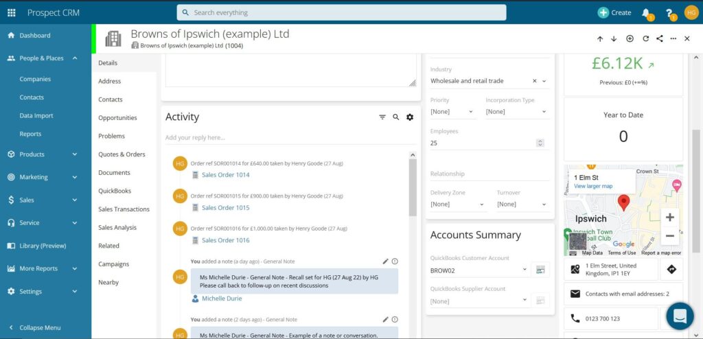Prospect Client Dashboard