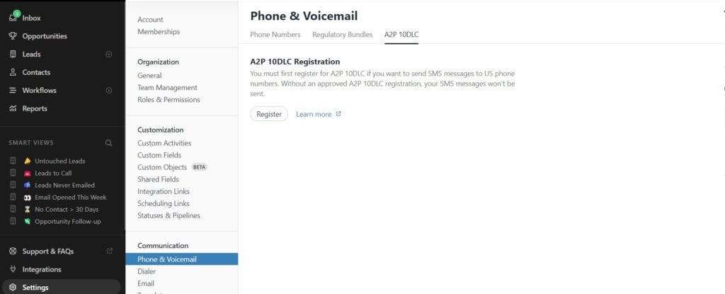 Close CRM phone and voicemail