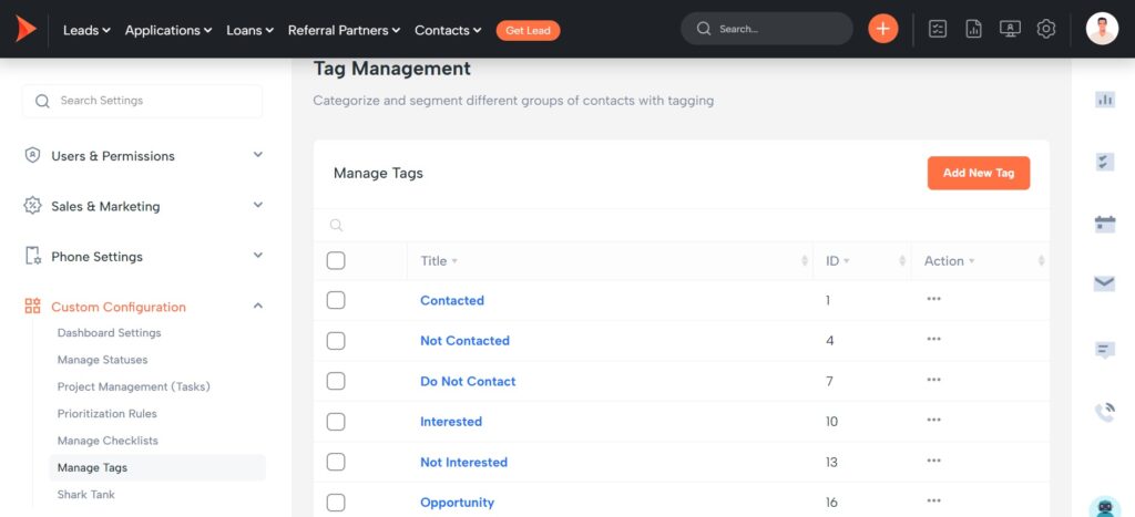 Shape tag manager