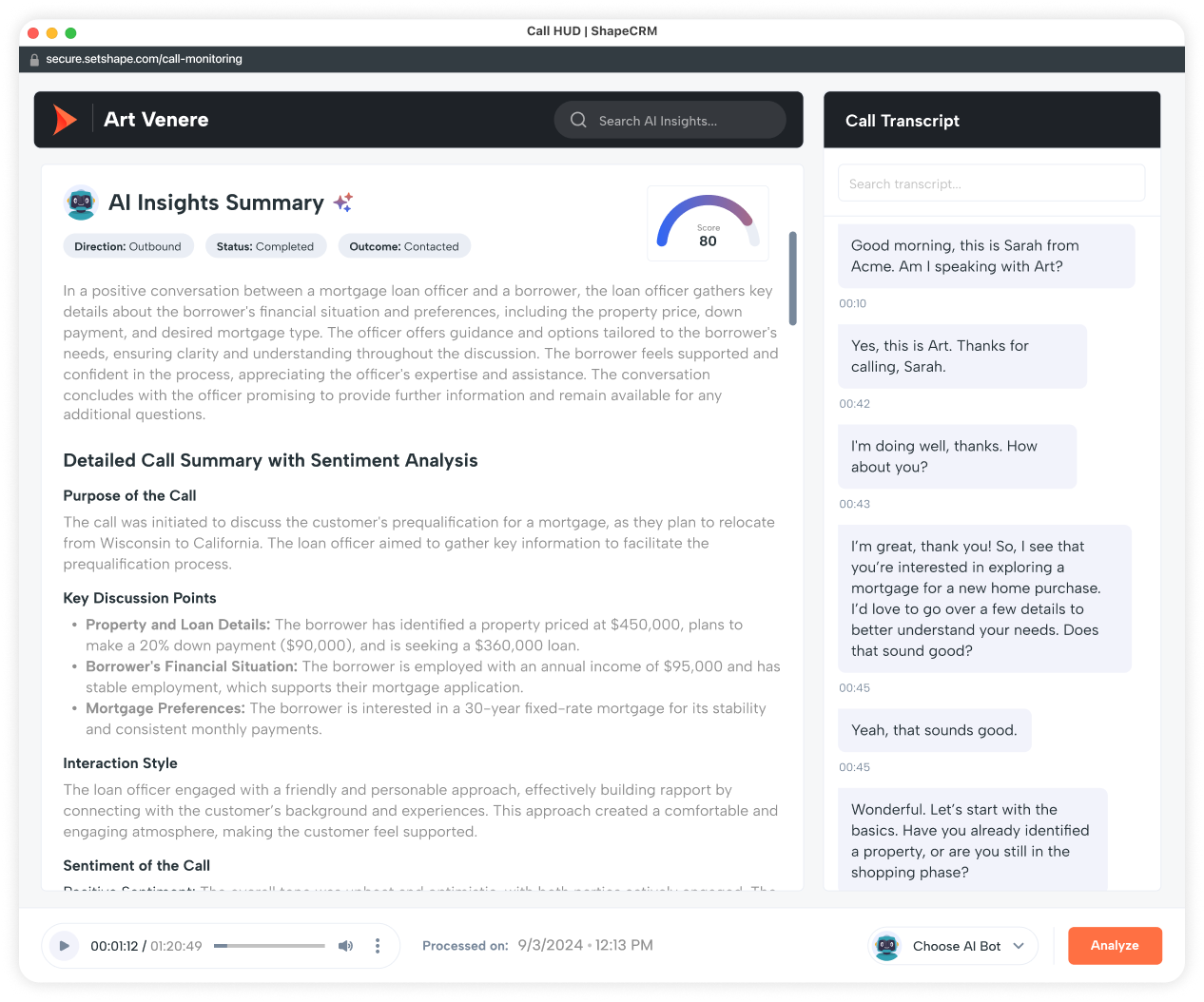 Boost Sales with Call Analysis & Scoring