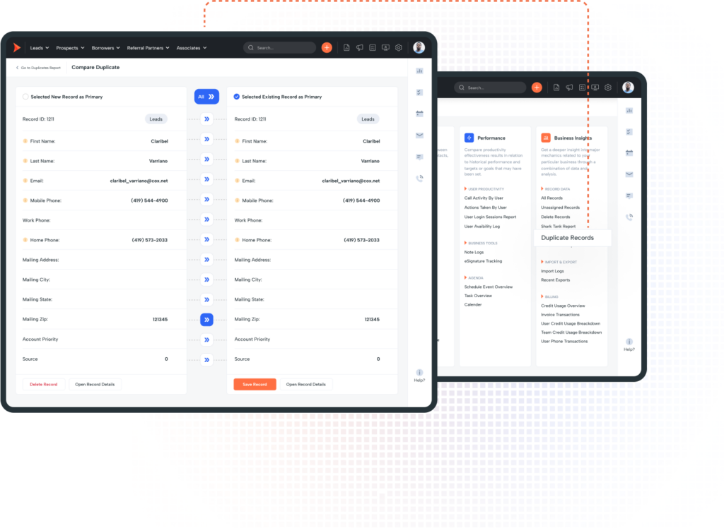 Shape Software CRM Duplicate Lead Management