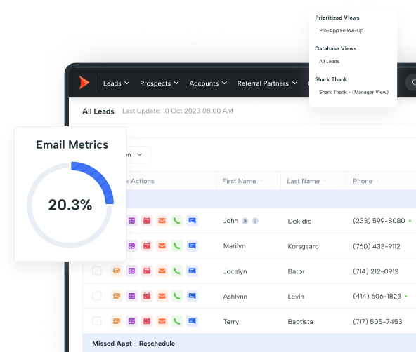 Shape Software CRM Email Metrics