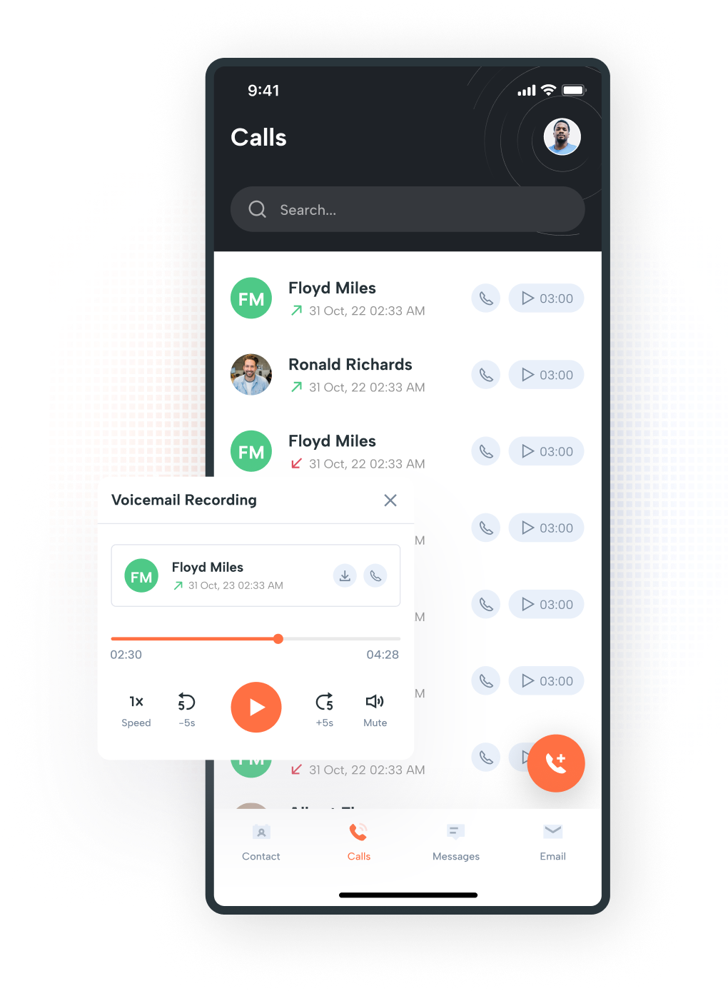 Shape Software CRM Mobile App Voicemail Recording