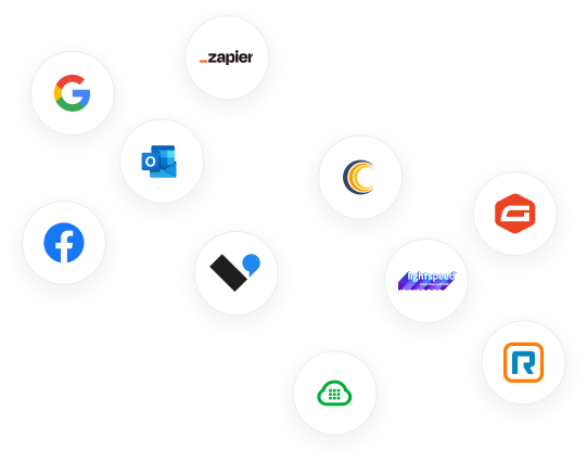 Image illustrating the connected tools and services within Shape Software CRM, supporting comprehensive lead management and workflow automation.