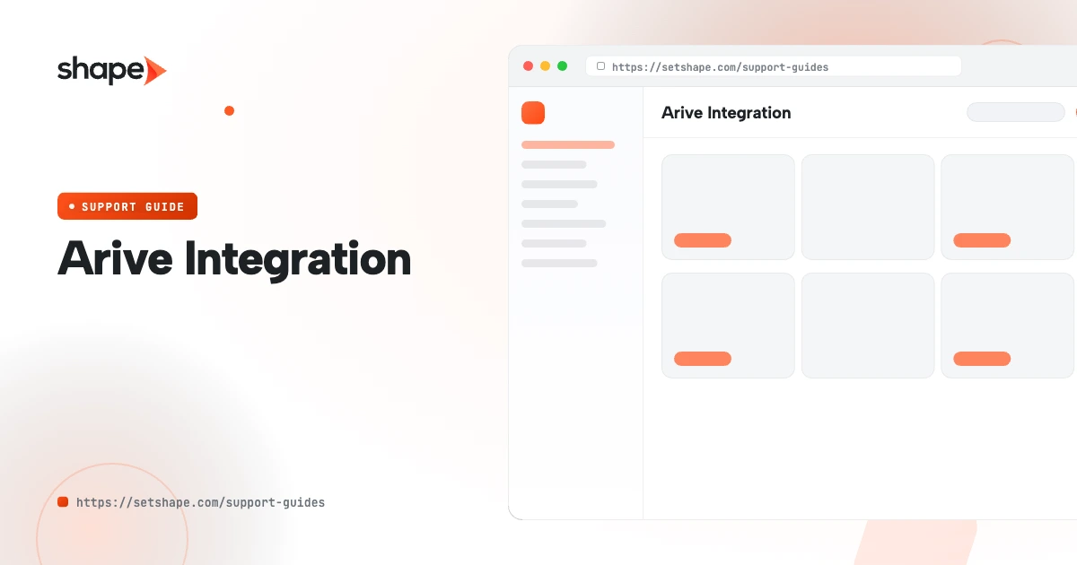 Arive + Shape Software Integration